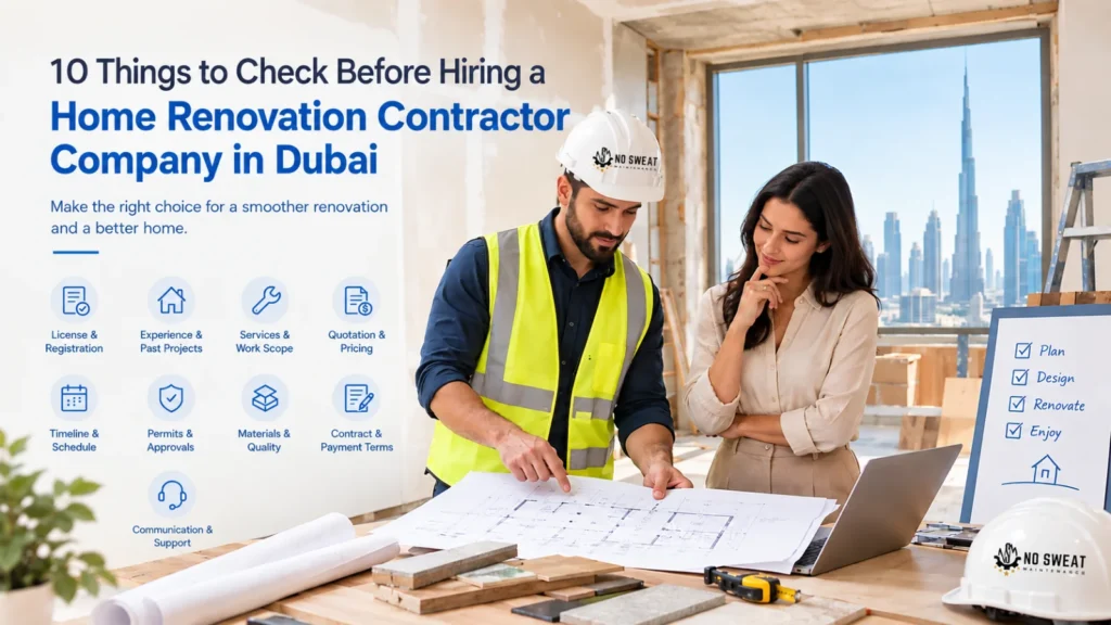 Home renovation contractor company in Dubai